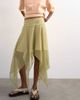 Topshop Topshop handkerchief hem skirt in green stripes - 2