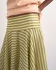 Topshop Topshop handkerchief hem skirt in green stripes - 3