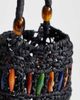 Topshop Topshop Harley raffia grab bag with beads in black & multi - 4