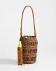 Topshop Topshop Harley raffia grab bag with beads in brown & tort - 2