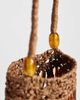 Topshop Topshop Harley raffia grab bag with beads in brown & tort - 3