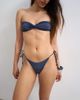 Topshop Topshop Hawaii glitter thong bikini bottoms in navy - 3
