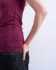 Topshop Topshop high neck asymmetric ruched sides tank top in burgundy-Red - 3