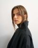 Topshop Topshop high neck balloon hem top in black - 3