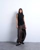 Topshop Topshop high neck ruched channel tunic top in black - 2