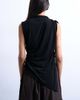 Topshop Topshop high neck ruched channel tunic top in black - 4