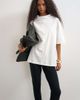 Topshop Topshop high neck short sleeve boxy top in ecru-WHITE - 4