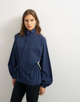 Topshop Topshop high neck toggle detail jacket in navy-Blue