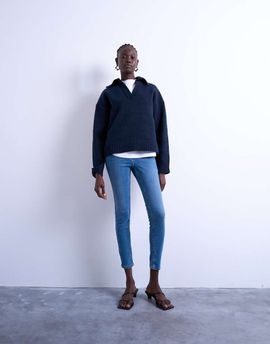 Topshop Topshop high rise skinny jeans in vintage blue