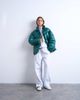 Topshop Topshop high shine mid length puffer jacket in teal-Green - 2