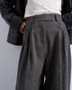 Topshop Topshop high waisted herringbone double pleated front pants in gray - 4