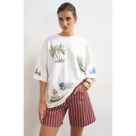 Topshop Topshop Holiday Doodle Graphic T-Shirt