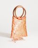 Topshop Topshop Holly sequined clutch purse with wooden handle in coral-pink - 2