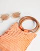 Topshop Topshop Holly sequined clutch purse with wooden handle in coral-pink - 3