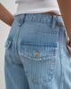 Topshop Topshop Horseshoe mid rise barrel jeans in bleach stripe-Blue - 2