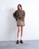 Topshop Topshop hot fix embellished mini skirt with lace trim in brown - 2