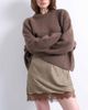 Topshop Topshop hot fix embellished mini skirt with lace trim in brown - 3