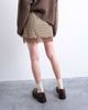 Topshop Topshop hot fix embellished mini skirt with lace trim in brown - 4