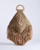 Topshop Topshop Hugo weave tassel straw bag in natural-Neutral - 1