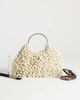 Topshop Topshop Hunter beaded clutch purse with metal handle in ivory-White - 2