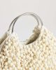 Topshop Topshop Hunter beaded clutch purse with metal handle in ivory-White - 3