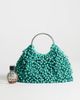 Topshop Topshop Hunter medium bead grab bag with metal handle in teal-Blue - 2