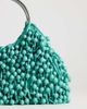 Topshop Topshop Hunter medium bead grab bag with metal handle in teal-Blue - 3