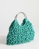 Topshop Topshop Hunter medium bead grab bag with metal handle in teal-Blue - 4