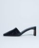 Topshop Topshop Idea patent square toe mules in black - 3