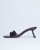 Topshop Topshop Ily patent heeled mules in burgundy-Red - 1