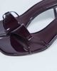 Topshop Topshop Ily patent heeled mules in burgundy-Red - 2