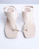 Topshop Topshop Iman toe loop heeled sandals in off white - 4