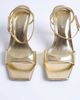 Topshop Topshop Immy cone high heel sandals in gold - 4