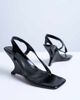 Topshop Topshop Indie wedge sandals in black - 1