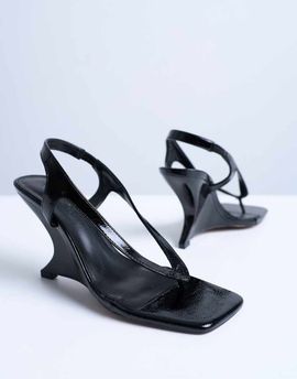 Topshop Topshop Indie wedge sandals in black