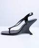 Topshop Topshop Indie wedge sandals in black - 4
