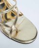 Topshop Topshop Indigo strappy angled heel mules in gold - 2