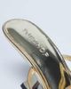 Topshop Topshop Indigo strappy angled heel mules in gold - 4