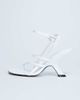 Topshop Topshop Indigo strappy angled heel mules in off white - 1