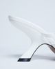 Topshop Topshop Indigo strappy angled heel mules in off white - 4