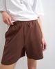 Topshop Topshop interlock sweatshirt fabric shorts in chocolate brown - part of a set - 2
