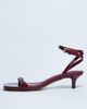 Topshop Topshop Irene barely there mid heel sandals in burgundy-Red - 1