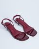 Topshop Topshop Irene barely there mid heel sandals in burgundy-Red - 2