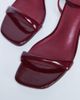 Topshop Topshop Irene barely there mid heel sandals in burgundy-Red - 3
