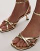 Topshop Topshop Iris slanted heel sandals in gold - 3