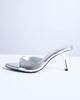 Topshop Topshop Isaac point toe mules in silver - 1