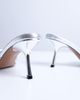 Topshop Topshop Isaac point toe mules in silver - 4