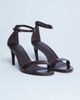 Topshop Topshop Isabelle 2 part banana heel sandals in chocolate-Brown - 1