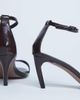 Topshop Topshop Isabelle 2 part banana heel sandals in chocolate-Brown - 2