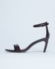 Topshop Topshop Isabelle 2 part banana heel sandals in chocolate-Brown - 3